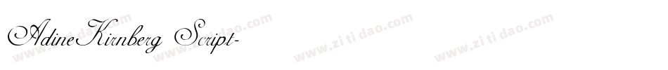 AdineKirnberg Script字体转换